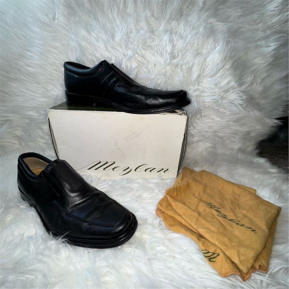 Mezlan McQueen Style Black Leather Loafers Men’s 11.5 Made in Spain Slip-On